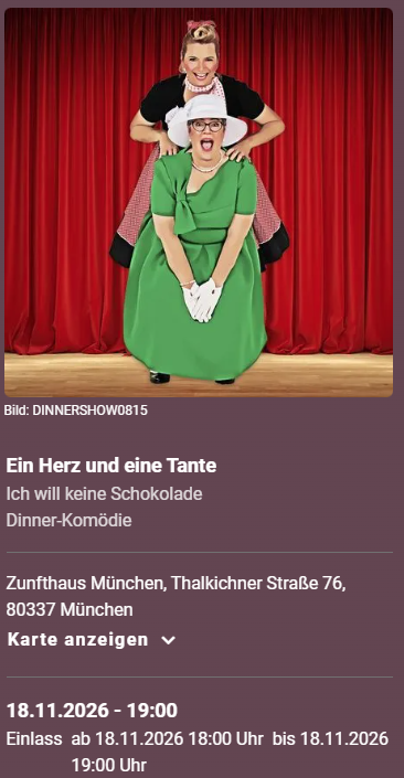 Zunfthaus München App-Ansicht